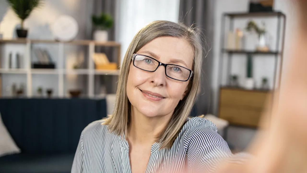 Marguerite Vance on camera in her living room, joined from a browser link with nothing installed.